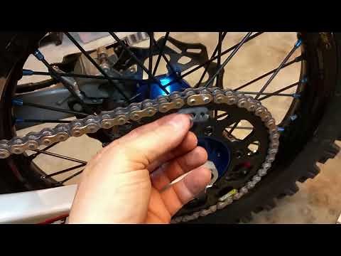 How To Install master-link on motorcycle chain. Yamaha YZ250 Adjust Chain Dirtbike Motocross