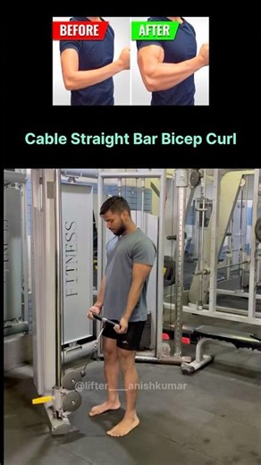 #biceps Cable Straight Bar Bicep Curl #bicepsworkout #bicep #bicepcurl #cable #barbell