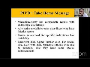ASSI Pro Series Webinar - Lumbar Disc Herniation