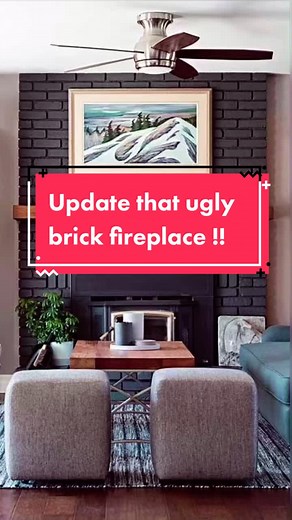 Fireplace Makeover Ideas: Transform Your Ugly Brick Fireplace!
