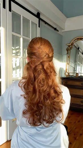 Do this to make your half-up hairstyle more elegant✨ Criss-cross half-up hair tutorial #hairstyle