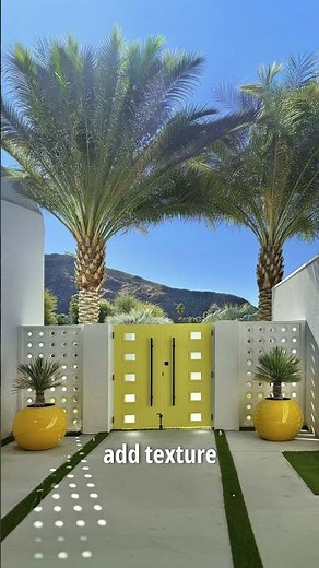 Palm Springs Entry Design with Crater Breeze Blocks #architecture #buildingmaterials #breezeblocks