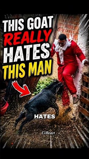 Angry Goat Chases Man and Instantly Regrets It! 😂🐐 #shorts