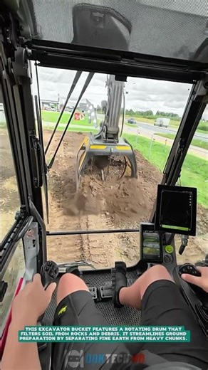Excavator with Automatic Soil Sieve- Satisfying jobs and machinery in the world