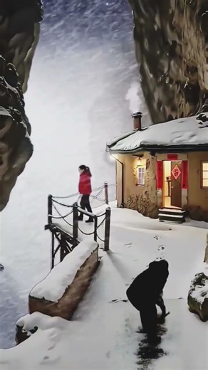 This Winter Cliff Home Is Unreal! 😱❄️