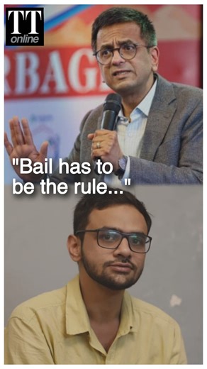 Former Chief Justice of India DY Chandrachud addressed one the repeated bail denials to activist Umar Khalid, accused in the Delhi riots case. Umar has spent nearly five years in jail without trial. #umarkhalid #dychandrachud #bail #supremecourt | The Telegraph