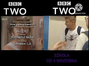 BBC two split screen credits 1999