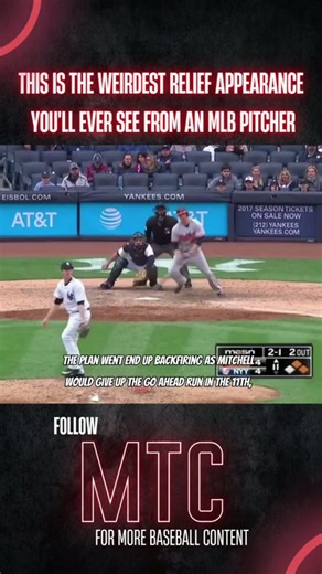 This is the weirdest relief appearance you'll ever see from an MLB pitcher