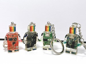 Upcycled Circuit Board Robot Keychain: Geek Tech Accessory - Etsy