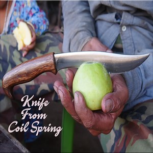 Full knife making process - how to make a knife from coil spring | METAL WORKS