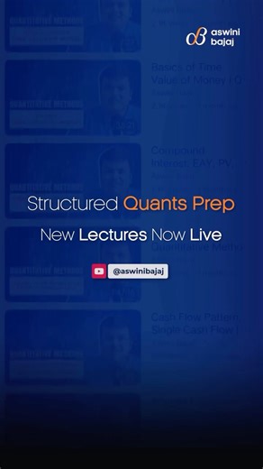 Aswini Bajaj Classes - CFA | FRM | Time Value of Money is a must-know concept for everyone, no matter your field. From understanding interest rates to calculating EMIs and... | Instagram