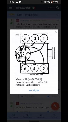 orden de encendido Chevrolet v6.