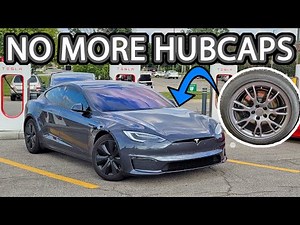 Removing Tesla Model S Plaid Hubcaps and Installing Center Caps (Why wasn't this a factory option?!)