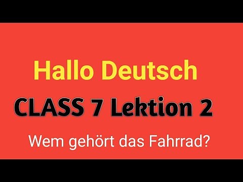 Hallo Deutsch| Learn GERMAN|CLASS VII| Module-4, Lektion-2| German lesson|Aditya Sharma|