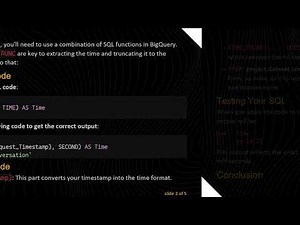 How to Extract Time from Timestamp in SQL on GCP BigQuery