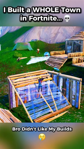 I Built A WHOLE Town In Fortnite… 💀 #fortnite #fortniteshorts