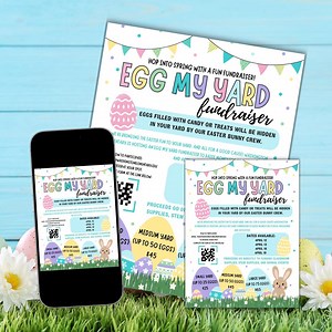 Easter Egg My Yard Flyer: Church, PTO Fundraiser (canva Template) - Etsy