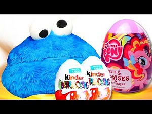 MLP Surprise Eggs Unboxing with Cookie Monster My Little Pony| SweetsAndCandy