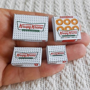 4 Style Miniature Donut Box Template Mini Food Donut Boxes and Donuts PRINTABLE File DOWNLOAD Digital File ,digital Prints ,DIGITAL Download - Etsy