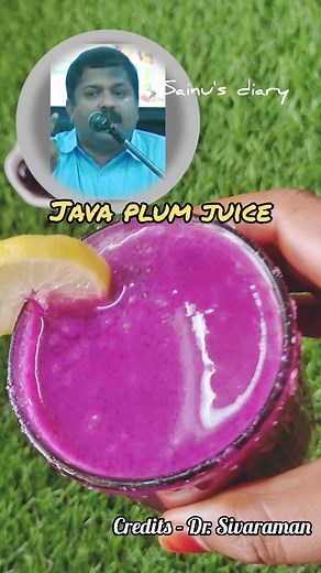 Java plum juice 💜 Naval pazham also called as black jamun..Very nutritious fruit😍Good to diabetes and also prevents from Cancer 💜 Ingredients ✍️📝 💜 Java plum - 10 nos 💜 Jaggery - 1 tbsp 💜 Chia seeds - 1 tbsp 💜Lemon and Salt (optional) Video credits -Dr.Sivaraman, Healthy Tamilnadu #reelsinstagram #reelitfeelit #reels #instareels #instagood #healthydrink #javaplum #blackjamun #diabities #tamilreels #tamilstatus #fbreels #juice #javaplumjuice #navapalam #navalpalamjuice | Sainus Diary