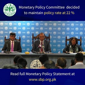 3.1K views · 95 reactions | The Monetary Policy Committee (MPC) decided to maintain the policy rate at 22 percent in its meeting today. Read full: https://www.sbp.org.pk/press/2023/Pr-31-Jul-2023.pdf #SBPMonetaryPolicy | State Bank of Pakistan | Facebook