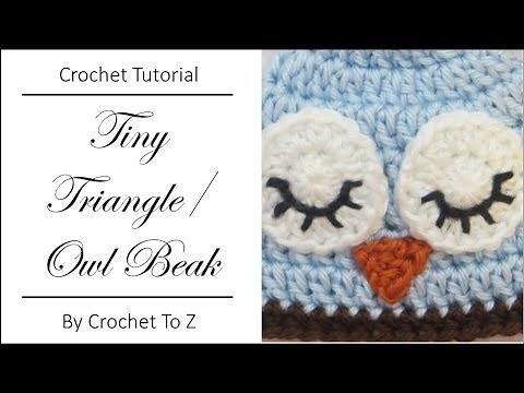 How to Crochet a Tiny Triangle / Beak - Super Easy!!