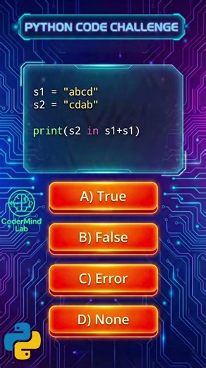 String Rotation Trick 🤯🐍 | Python Membership Logic #shorts #shortvideo #codermind #python
