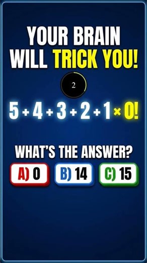 Brain Break Quiz #59: Careful not to get tricked 😉#iqtest