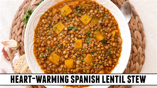 Spanish Lentil Stew with Pumpkin: Easy Heart-Warming Fall Recipe
