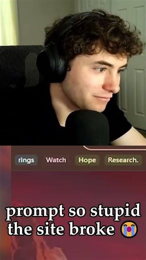 prompt so stupid he broke the site 😭 | #wikipedia #speedrun #streaming