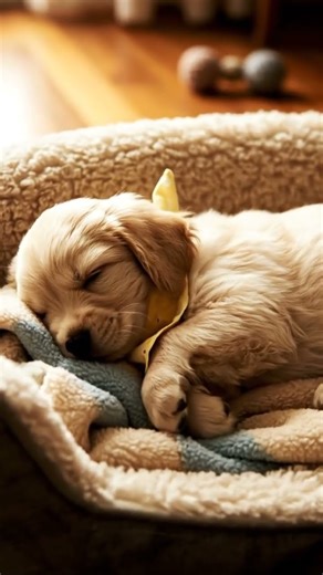 A dog snoring while sleeping