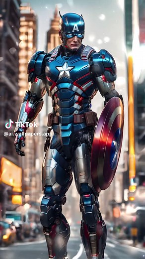 AI Robot Captain America Live Wallpaper in 4K HD