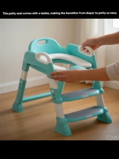 Are you potty training your toddler? This foldable potty training seat is a game changer! It makes potty training so much easier and your toddler feels more comfortable. My little one is a bit nervous about the toilet, so this seat and step stool have been a huge help. When they're done, the stool folds up and attaches to the potty to save space. Get yours now and make potty training a breeze! #fyp #toiletseat #pottytraining #childtoiletseat #toiletseat