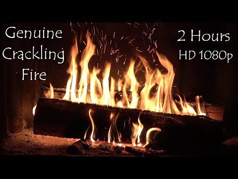 Relax to Real Crackling Cozy Romantic Fireplace, No Loop
