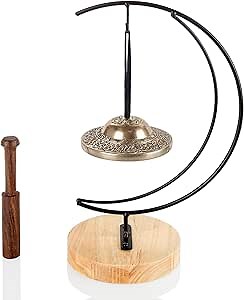 ZenBless 3.5" Auspicious Clouds Large Tingsha Table Chime Bells, Tingsha Chime with Striker, Tibetan Tingsha Cymbals for Spiritual Healing Mindfulness Meditation Yoga, Relaxation Musical Instruments