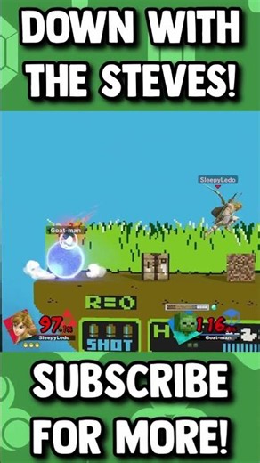 DOWN WITH THE STEVES! #shorts #fyp #smashbros #ssbu #reels #gaming #fypシ #zelda