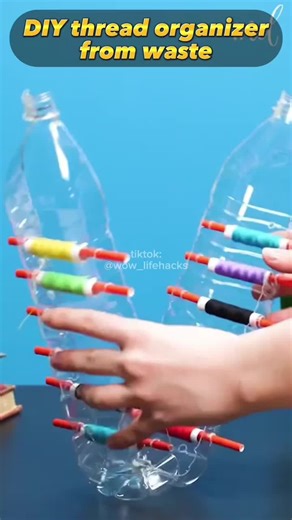 DIY Sewing Thread Organizer from Waste Materials