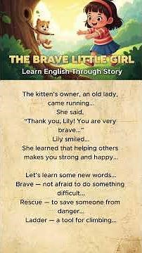 The Brave Little Girl 🐱 | Learn English Through Story | English Listening Practice (A1-A2 Level)