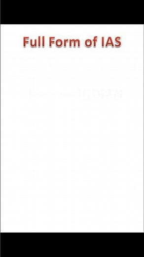 IAS Full Form | What Does IAS Stand For? #shorts #gk #fullform #cet