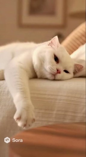 目覚まし時計を止める猫 Cat Knocks Alarm