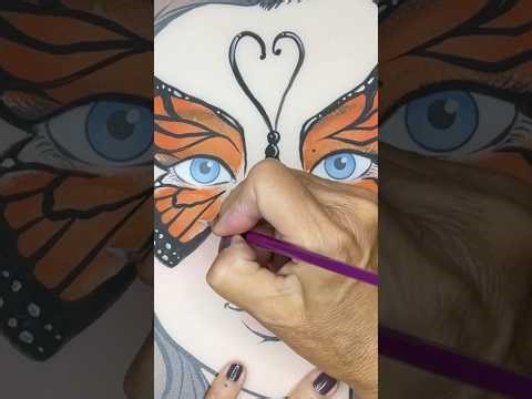 🦋Learn How to Paint a Monarch Butterfly Using Face Paints