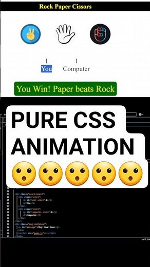 build rock paper & cissor game in HTML css & javascript #html #css #javascrpt #rockpaperscissors
