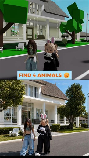 FIND ANIMALS Brookhaven avatars REAL LIFE 🙈💖 #robloxshorts #roblox #brookhaven