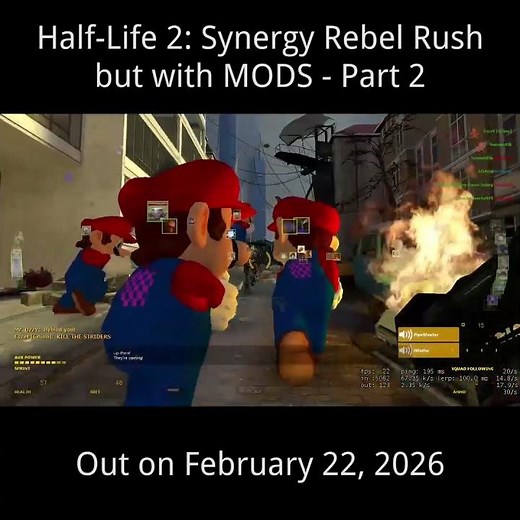 Sneak peak of Half-Life 2: Synergy Rebel Rush but with MODS - Part 2