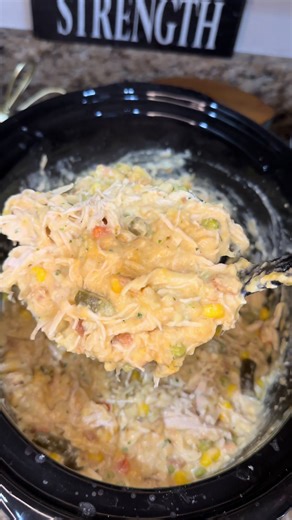 Easy Crockpot Chicken & Stuffing Casserole Recipe