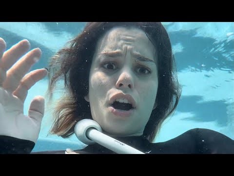 Pool Girl Panics Underwater Peril