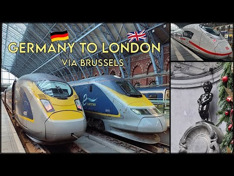 (Heidelberg) Germany to London by Train via Brussels | ICE & EUROSTAR | High Speed (300 km/h) Trains