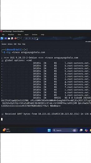 Trace Any Domain to Its Root — DIG +trace Explained 🔥 #cybersecurity #ethicalhacking