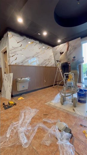 Install installing Marvel PVC wall, paneling and acoustic rail! #centralflorida #interiordesign