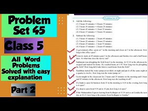 Problem set 45 | Measuring Time | Chapter 10 | 5thstandard | Maths|